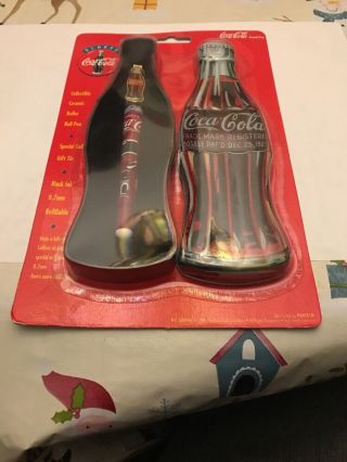 Coca - Cola Collectible Roller Ball Pen With Gift Tin - -