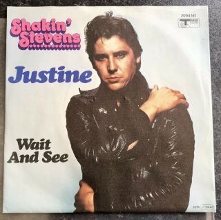 Shakin’ Stevens 7” 45 Justine Track Germany 1978 P/s Rockabilly Rock’n’roll Rare