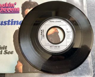 SHAKIN’ STEVENS 7” 45 JUSTINE Track GERMANY 1978 P/S Rockabilly Rock’n’Roll RARE 4