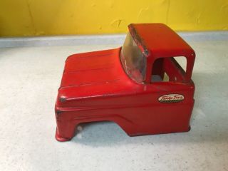 Vintage Tonka 1960 Stake Bed Truck Cab Only Red Has Windshield