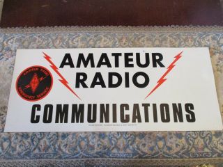 Vintage Amateur Ham Radio Sign Magnetic Emergency Sign