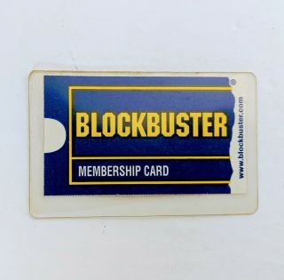 Vintage Blockbuster Video Laminated Membership Card Authentic California Ca