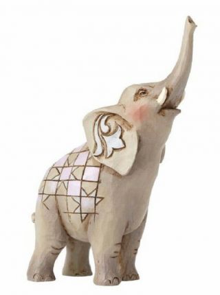 Jim Shore Heartwood Creek Miniature Elephant with Raised Trunk Figurine 4055059 3