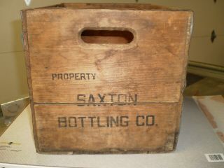 Saxton Bottling Snow White 7 - up Clicquot Club Soda Bottle Wood Crate Bedford Pa 4