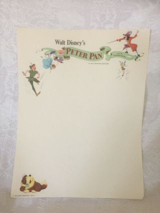 Disney 1953 Peter Pan Promotional Stationery