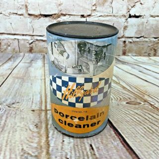 Vtg Hillyard Porcelain Cleaner Rare Kitchen Advertising Retro Tin Can Antique
