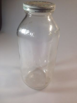 Vintage Glass Tropicana Orange Juice,  32 fl oz Bottle W/ Lid 3