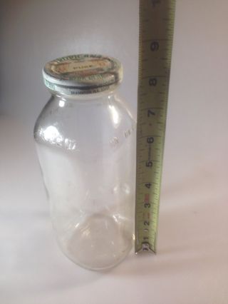 Vintage Glass Tropicana Orange Juice,  32 fl oz Bottle W/ Lid 4