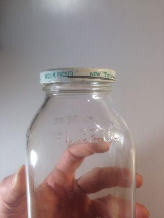 Vintage Glass Tropicana Orange Juice,  32 fl oz Bottle W/ Lid 5