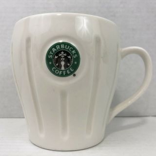 Starbucks Barista Ribbed Coffee Mug Tea Cup Embossed Siren Mermaid Logo 2003