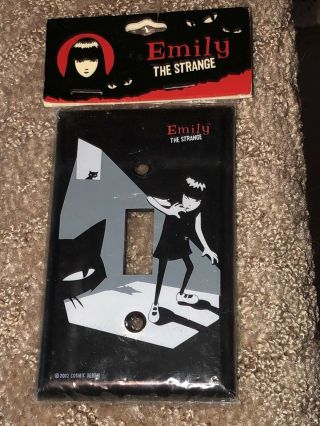Rare 2002 Emily The Strange Light Switch Cover Let There Be Dark Cartoon Art