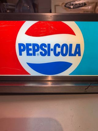 Light - Up Pepsi Sign,  Vintage,  110 Volts,  12”X3”X3” 2
