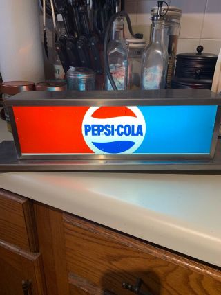 Light - Up Pepsi Sign,  Vintage,  110 Volts,  12”X3”X3” 3