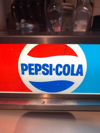 Light - Up Pepsi Sign,  Vintage,  110 Volts,  12”X3”X3” 4