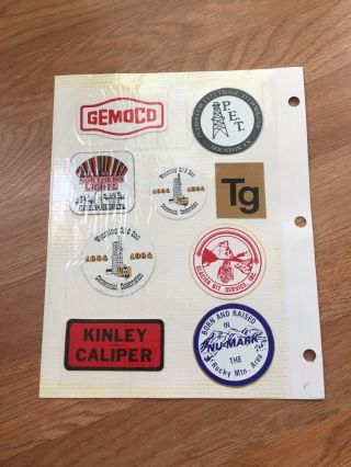 Vintage Oil Field Stickers: Gemoco,  Pet,  Northern Lights,  Wyo Oil & Gas,  Tg