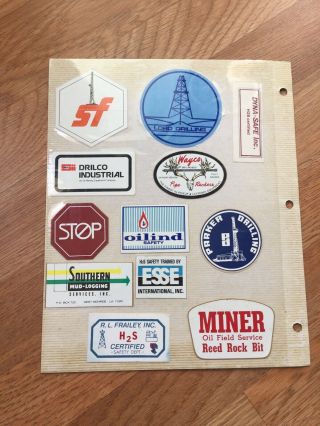 Vintage Oil Field Stickers: Sf,  Lord Drilling,  Drilco,  Wayco,  Oilind,  Esse