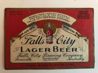 Irtp Beer Label - Falls City Lager Beer