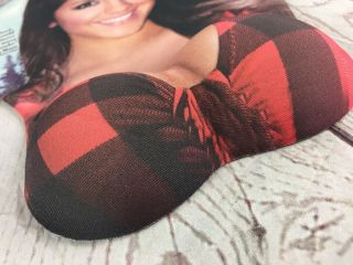 Twin peaks restaurant 3d boobs breasts hooters burnette girl mousepad promo 3