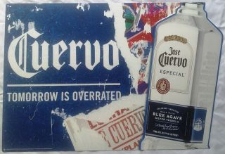 Jose Cuervo Especial Silver Tequila Tin Sign 20 " X 30 " Mancave