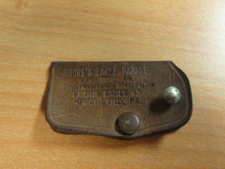 Uwchland,  Pa.  Vintage Leather Key Fob Esso Gas Moore 
