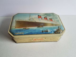 Bensons Candies Vintage Candy Tin The Queen Mary Ship