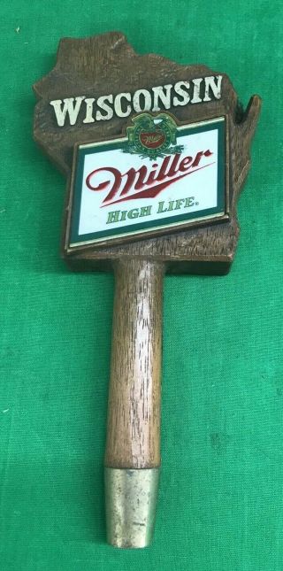 Miller High Life - Tap Handle Wooden - Vintage - Wisconsin