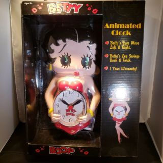 2008 Betty Boop: Animated Wall Clock Nos Factory Looks Great