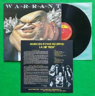 Warrant - Dirty Rotten Filthy Stinking Rich ' 90 korea vinyl lp EX,  to NM - / NM 4