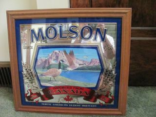 Molson Beer/ale Mirrored Advertising Sign