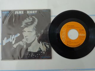 David Bowie Fame Fama Mexican 7 " Ps Promo 1975 Very Rare Mexico