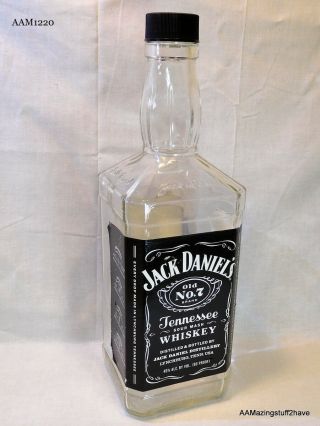 Jack Daniels Old 7 Jd Empty Whiskey Bottle 1.  75 L Black Label