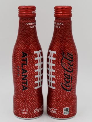 Full 2 X 2019 Atlanta Football Aluminum Coca Cola Bottle Coke Bowl Liii