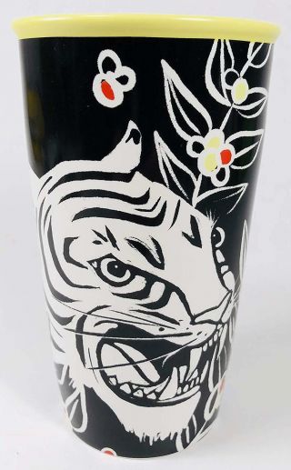 Starbucks2018 Limited Edition White Tiger Ceramic Double Walled 12 Oz Tumbler