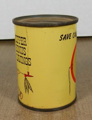 Vintage 1950s Imperial Refineries Advertising Oil Can Tin Bank Canada RARE 4