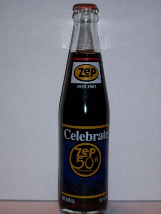 10 Oz Coca Cola Commemorative Bottle - 1986 50th Anniversary Zep 1937 - 1987