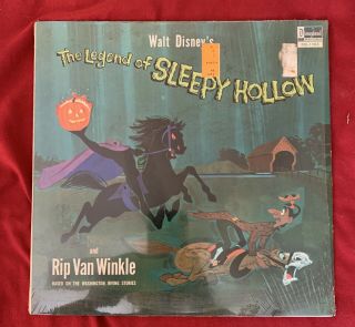 Disney The Legend Of Sleepy Hollow Lp Vinyl Albumrip Van Winkle 1963 Nm