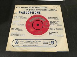 THE BEATLES LOVE ME DO 1962 RED LABEL PARLOPHONE R 4949 UK 1st Pr EX Rare Orig 2