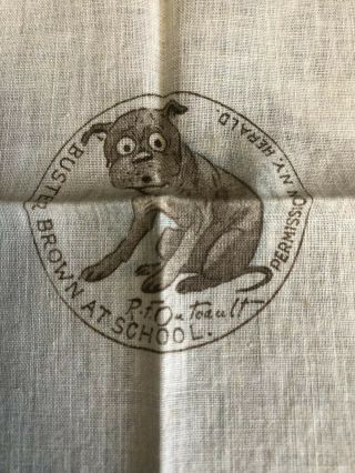 Vtg " Buster Brown " At School Handkerchief