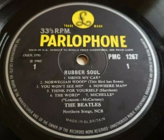 The Beatles Lp Rubber Soul Uk Parlophone Y/black Mono Press - 4 - 4,