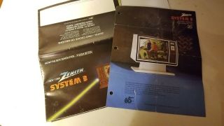LARGE 2 sided 1980 Zenith System 3 Television Brochure fold out,  / - 37 