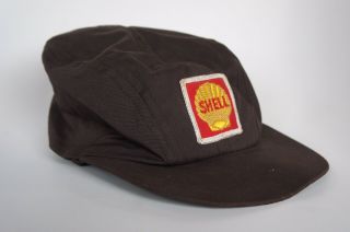Vintage Shell Oil Gas Station Service Attendant Uniform Hat Cap 6 3/4 Lion
