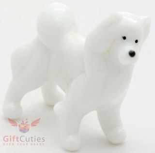 Art Blown Glass Figurine Of The Samoyed Dog