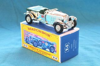 Matchbox Yesteryear Y5 - 2 Bentley 4 ½ Litre (1929) Plated (c99)