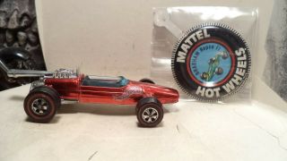 Vintage Hot Wheels Red Lines Hk 1969 Brabham - Repco F - 1 [red] W/button