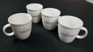 2001 Starbucks Co Est 1971 Barista White Abbey Coffee Mug Cup Large 18 Oz