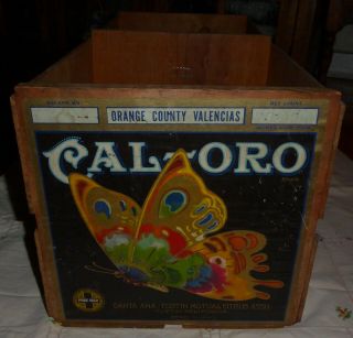 Vintage Wood Double Fruit Crate – Cal - Oro