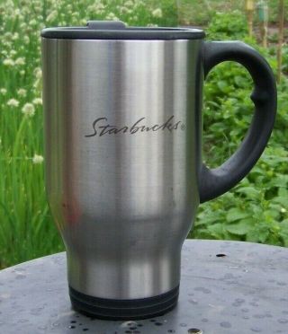 Vintage Starbucks Coffee 16oz.  18 - 8 Stainless Steel Classic Travel Cup Mug,  Lid