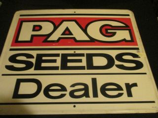 Pac Seeds Dealer Metal Sign,  Advertising,  Feed Store 24 " X 20 " Embossed