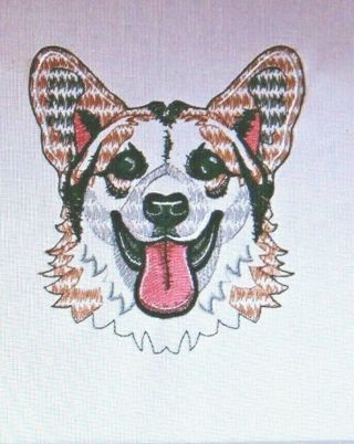 Corgi Dog Embroidered Canvas Tote Bag Adorable Personalized