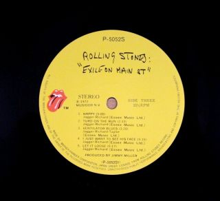 THE ROLLING STONES EXILE ON MAIN ST 1972 P - 5051 - 2S 2 X 12 